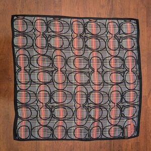 Coach Red and Black Plaid Scarf